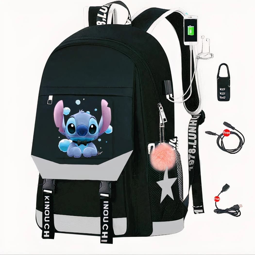 Sac à Dos Stitch Avec Chargeur USB – Image 5