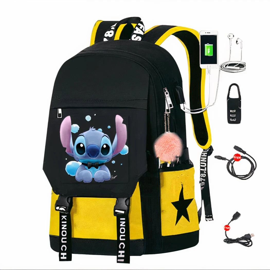 Sac à Dos Stitch Avec Chargeur USB – Image 4