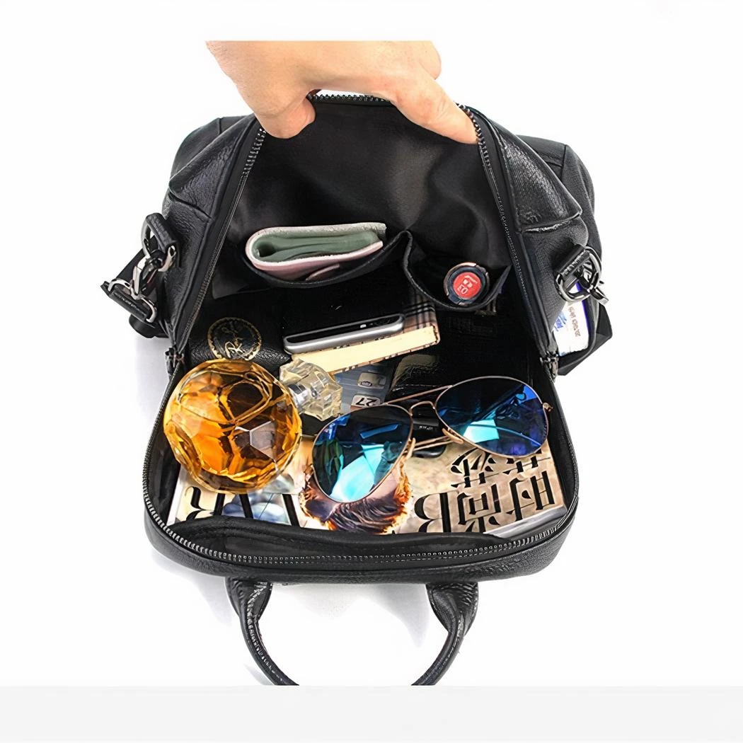 Sac à Dos Femme Grande Capacité En Cuir – Image 4