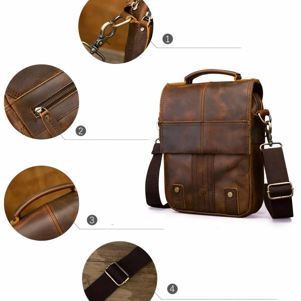 Sac à Dos Bandoulière En Cuir – Image 13