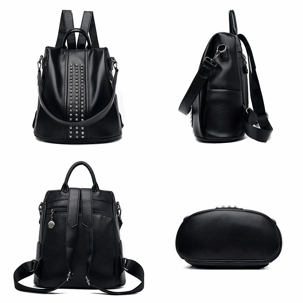 Sac à Dos D’ordinateur élégant En Cuir Végan Pour Femme – Image 4