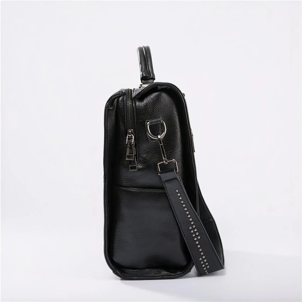 Sac à Dos Carré En Cuir De Vache – Image 2