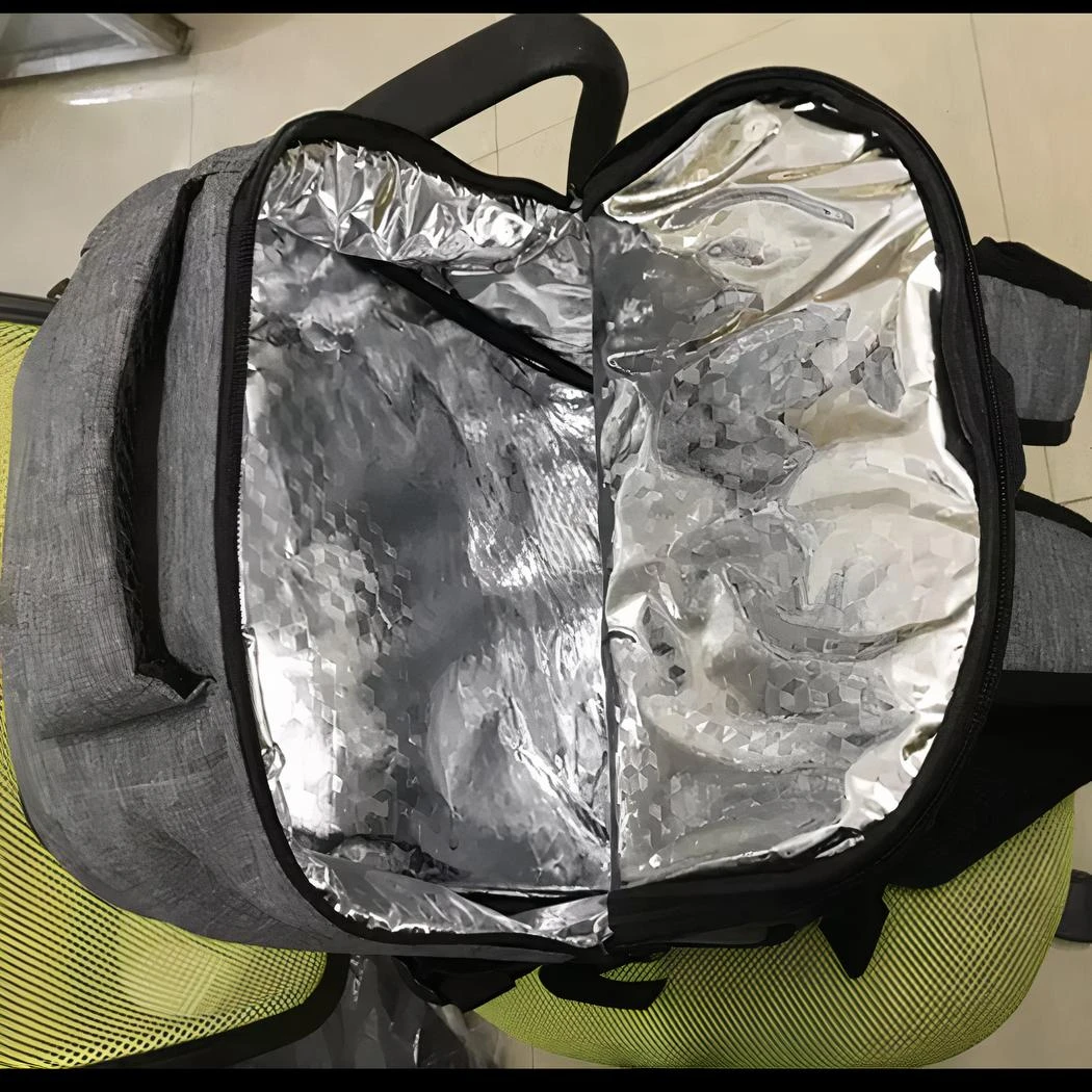 Grand Sac à Dos Isotherme De Pique-nique Gris – Image 4