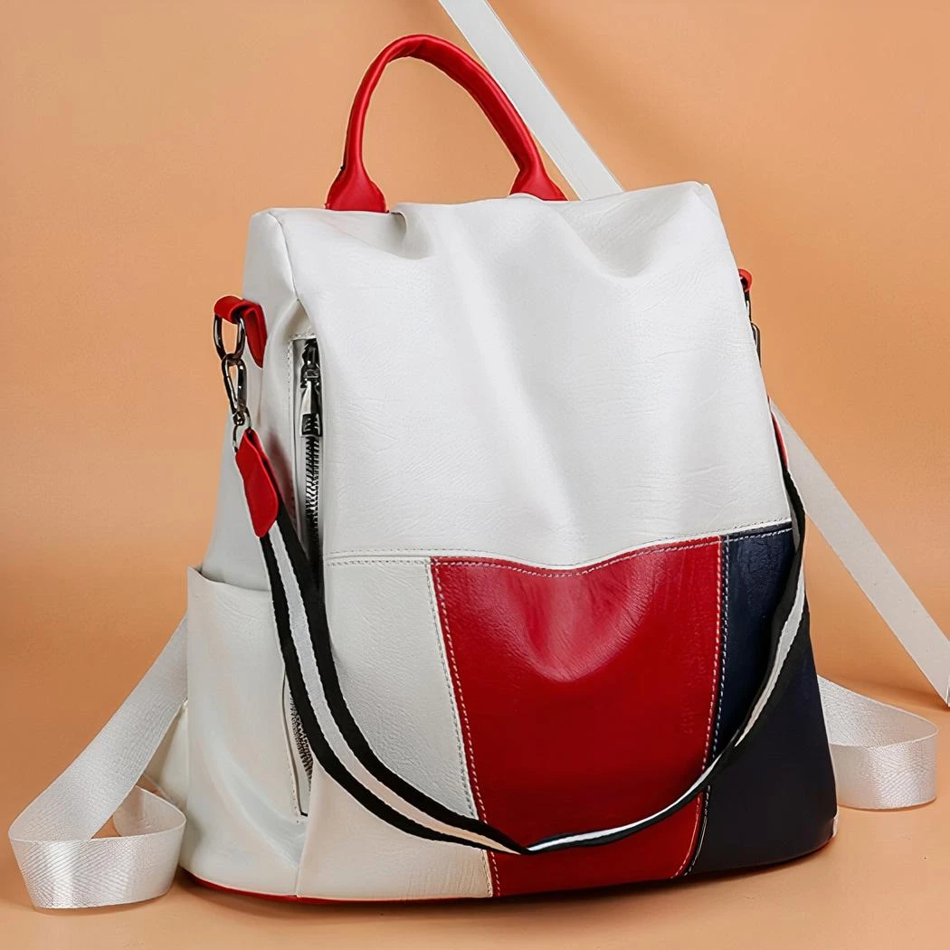 Sac à Dos Luxe Tricolore Pour Femme – Image 3