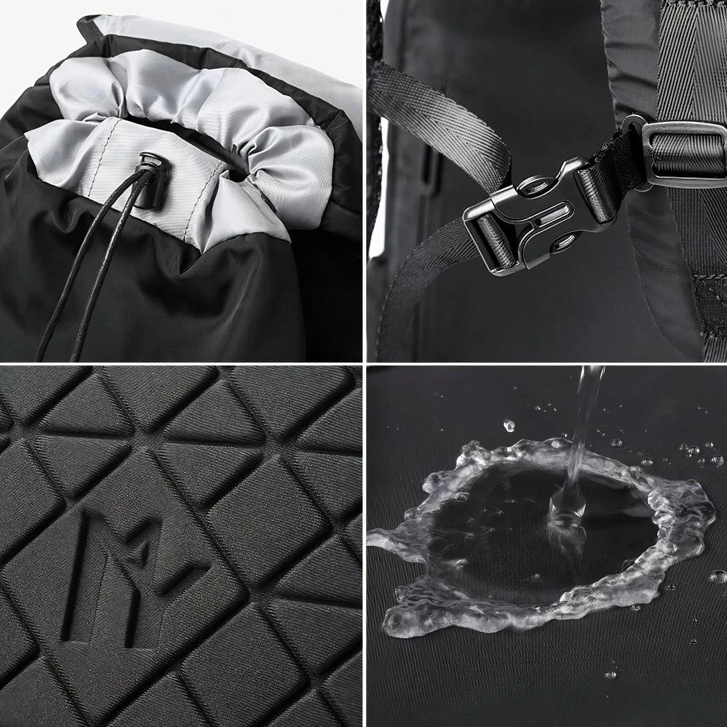 Sac à Dos Noir Avec Deux Sangles Pour Homme – Image 5