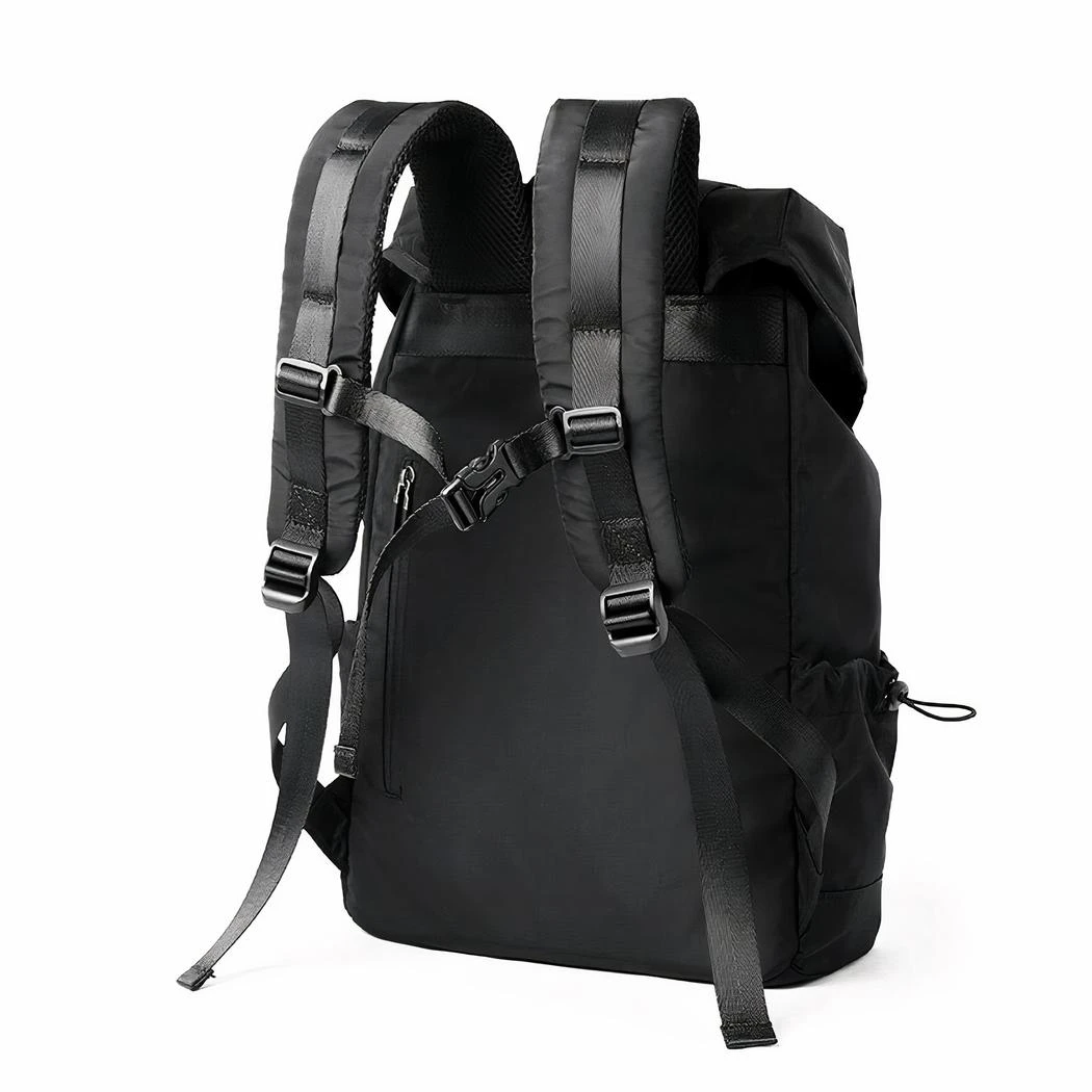 Sac à Dos Noir Avec Deux Sangles Pour Homme – Image 4