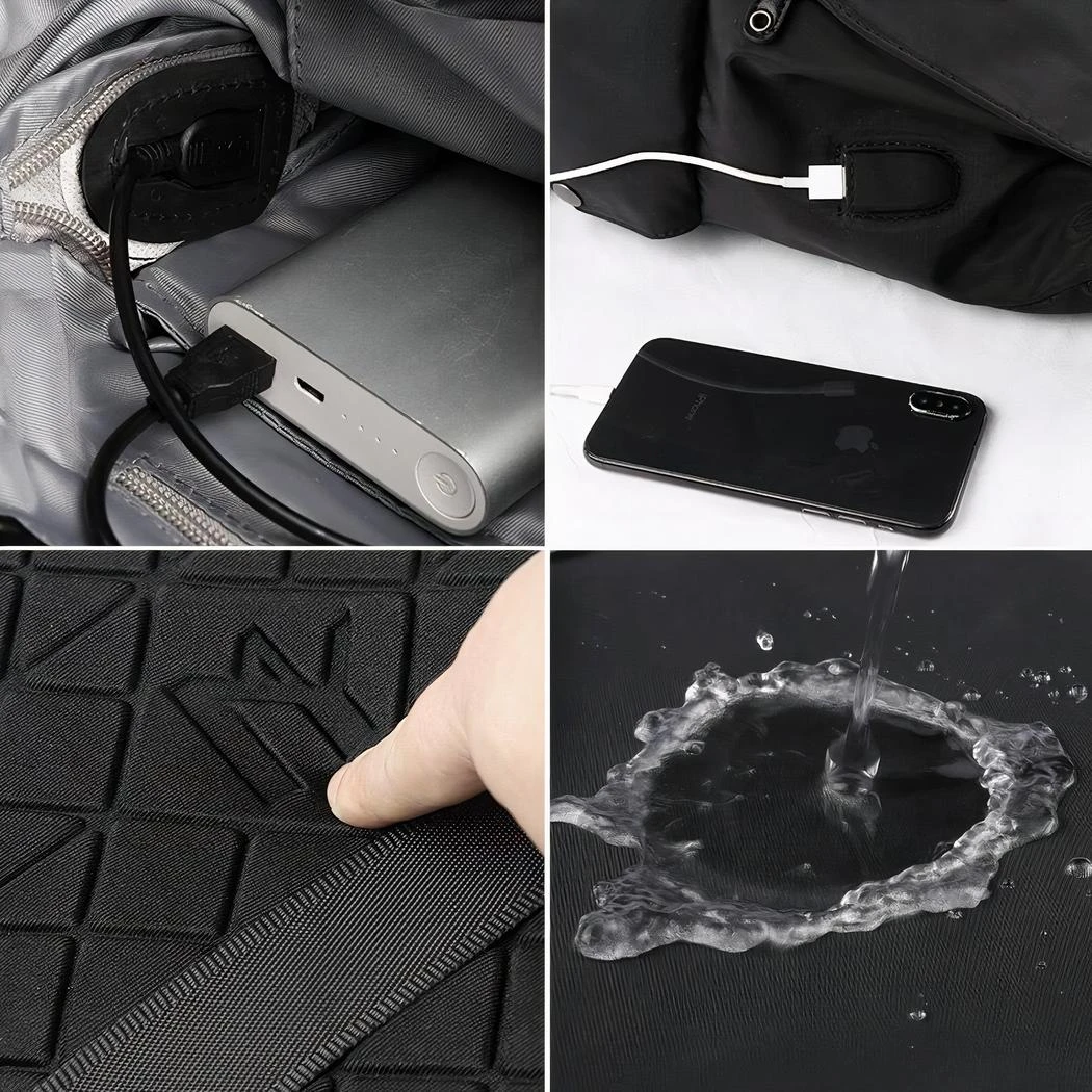 Sac à Dos Noir Style Simple Et Fonctionnel – Image 6