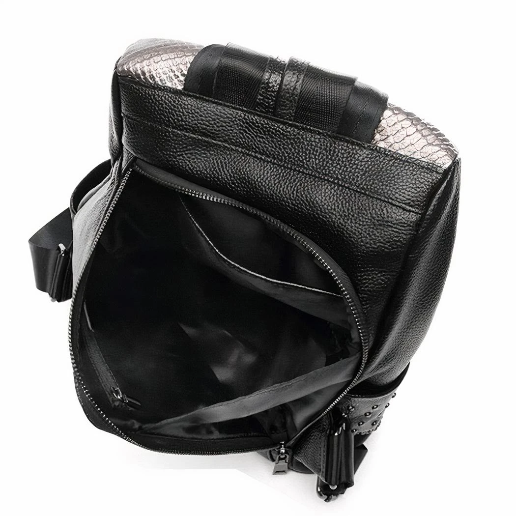 Sac à Dos élégant Motif Croco Pour Femme – Image 4