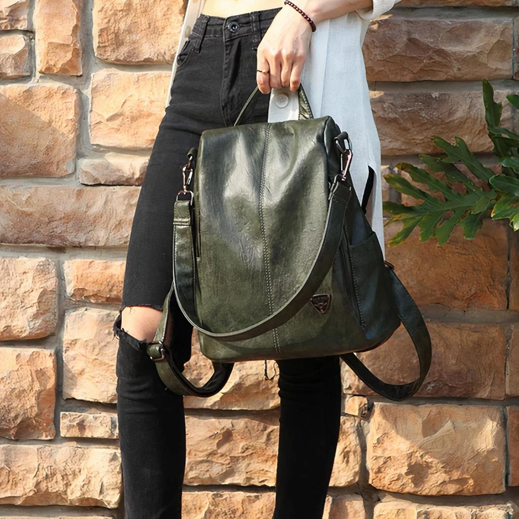 Sac à Dos Original En Cuir Véritable Pour Femme – Image 18