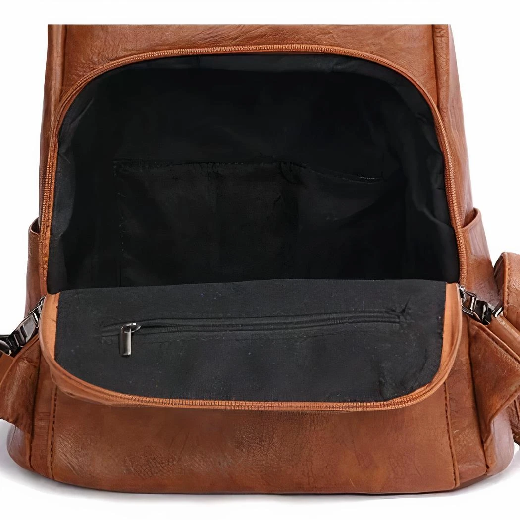 Sac à Dos Original En Cuir Véritable Pour Femme – Image 9