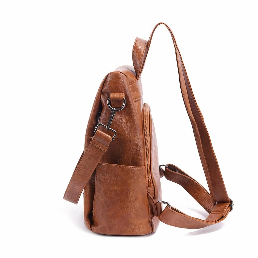 Sac à Dos Original En Cuir Véritable Pour Femme – Image 4