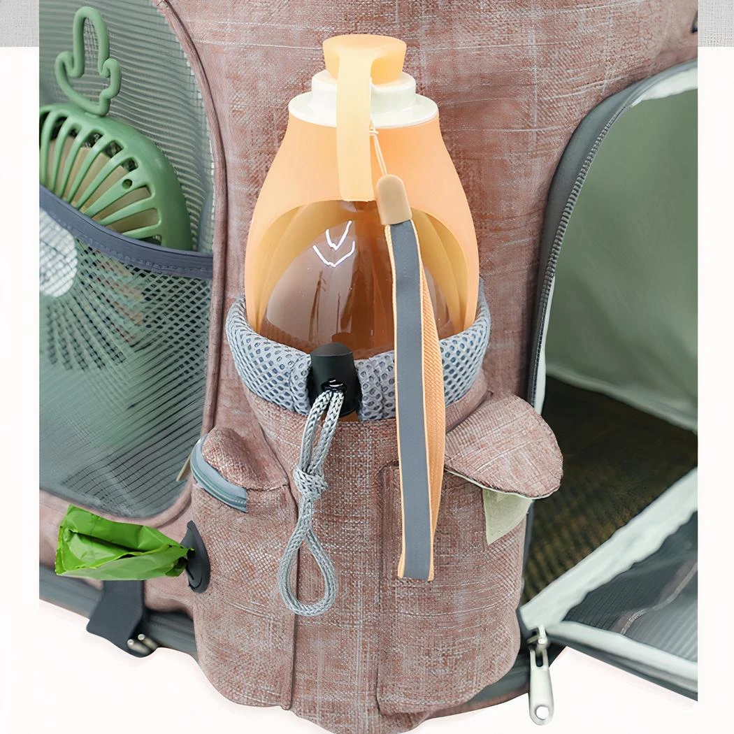 Sac à Dos Pour Chat En Tissu Avec Rangement – Image 3