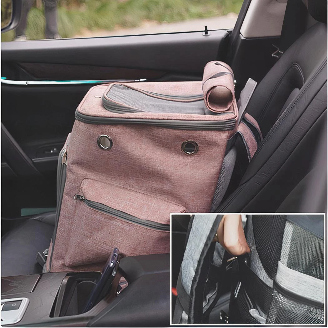 Sac à Dos Pour Chat En Tissu Avec Rangement – Image 2