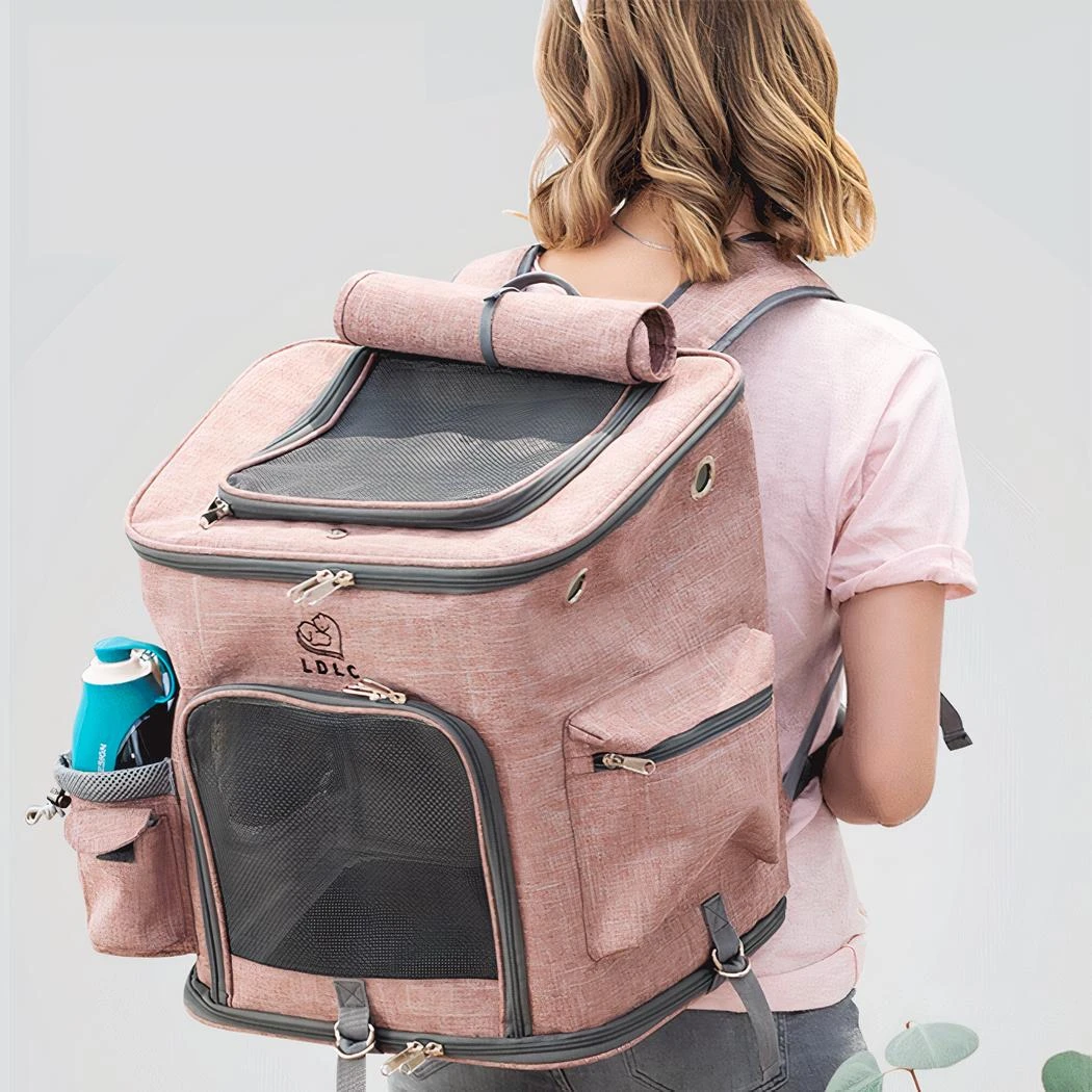 Sac à Dos Pour Chat En Tissu Avec Rangement – Image 4