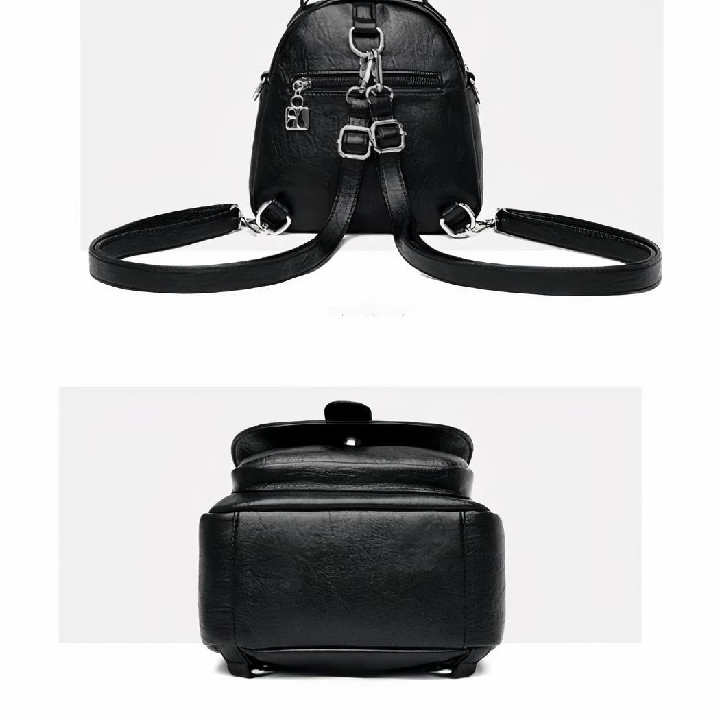 Mini Sac à Dos En Cuir Multipoche Pour Femme – Image 20