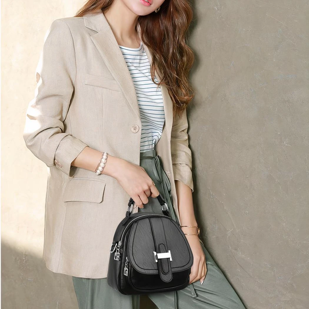 Mini Sac à Dos En Cuir Multipoche Pour Femme – Image 10