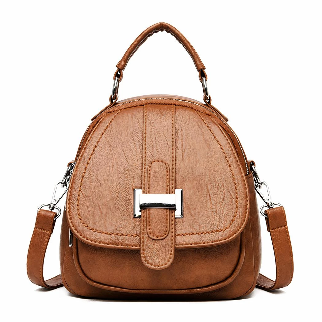 Mini Sac à Dos En Cuir Multipoche Pour Femme – Image 5