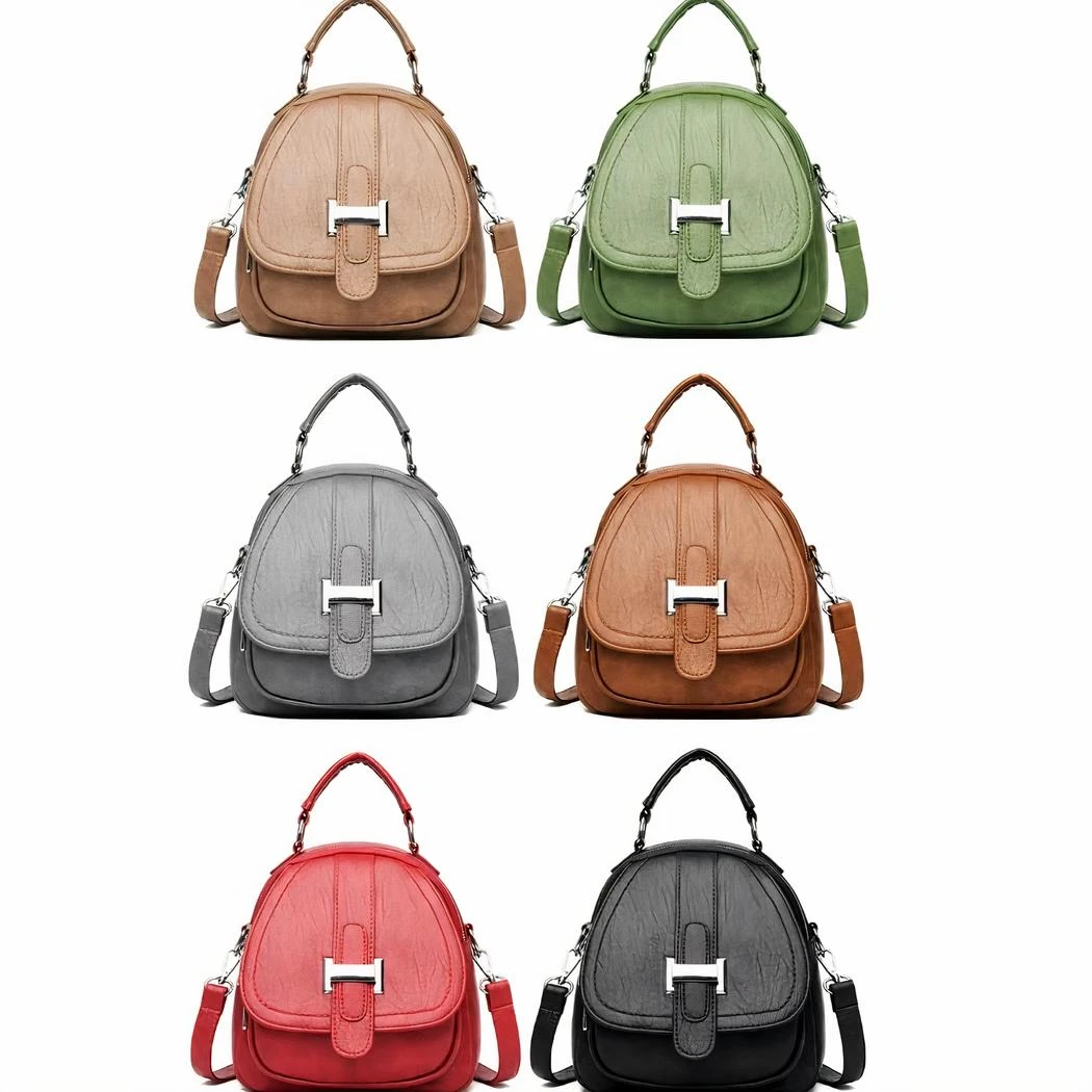 Mini Sac à Dos En Cuir Multipoche Pour Femme – Image 14