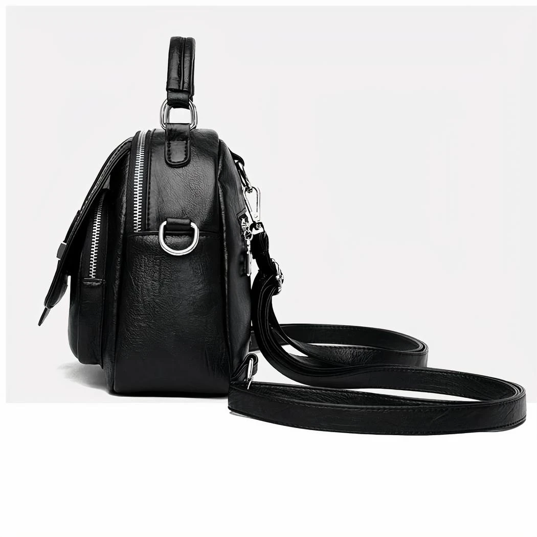 Mini Sac à Dos En Cuir Multipoche Pour Femme – Image 17