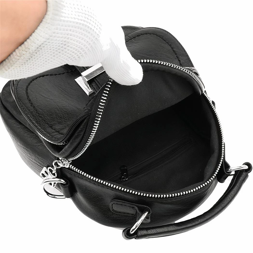 Mini Sac à Dos En Cuir Multipoche Pour Femme – Image 4