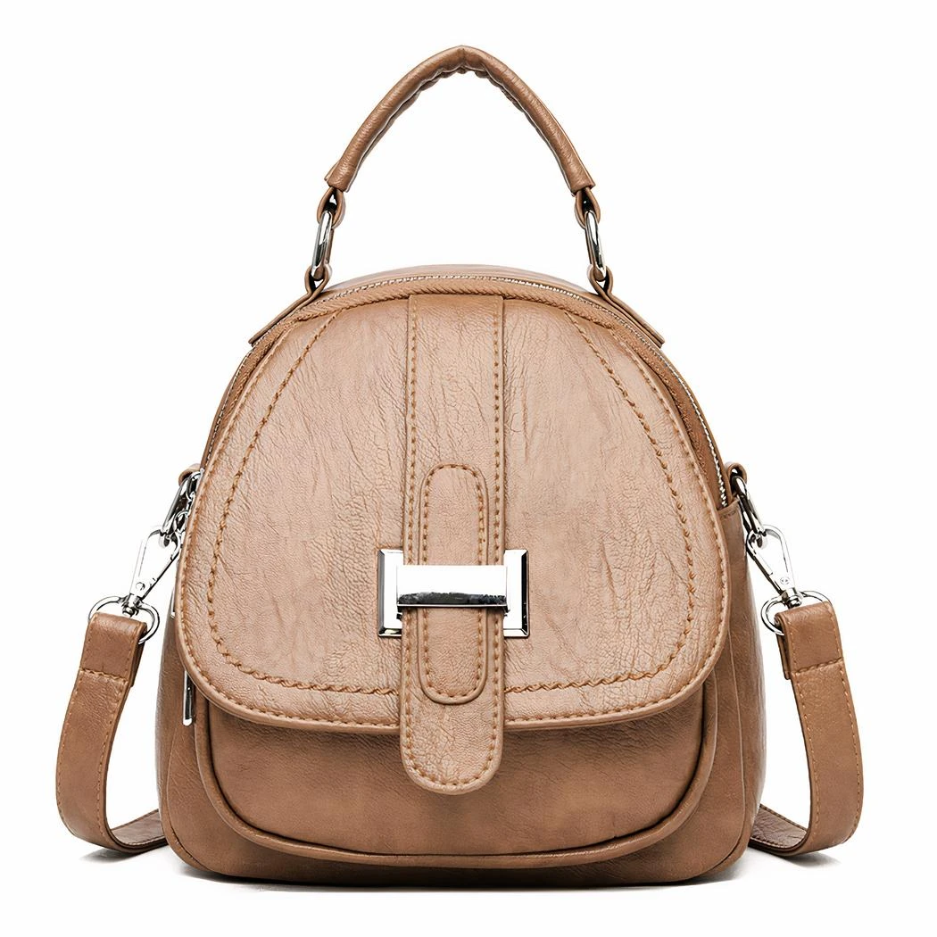 Mini Sac à Dos En Cuir Multipoche Pour Femme – Image 8