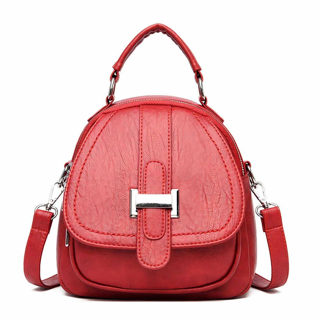 Mini Sac à Dos En Cuir Multipoche Pour Femme – Image 7