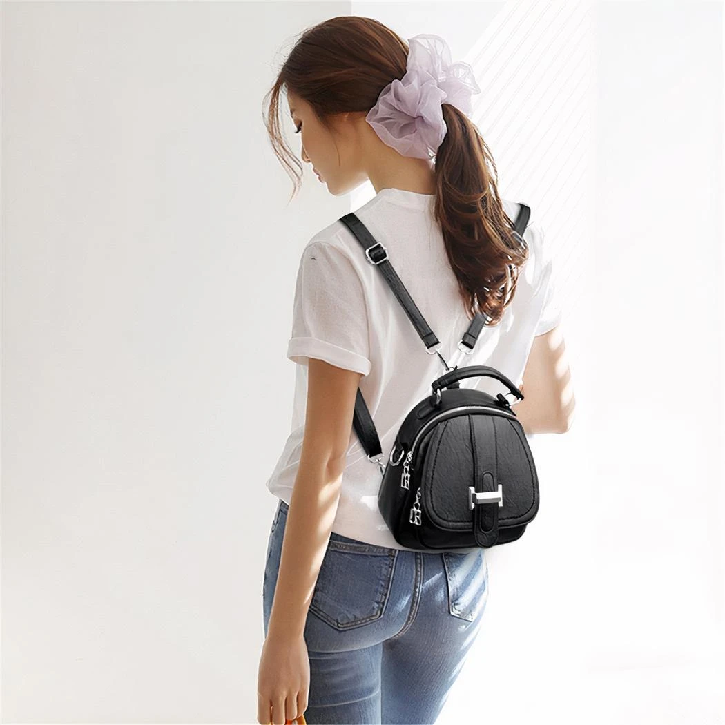 Mini Sac à Dos En Cuir Multipoche Pour Femme – Image 3