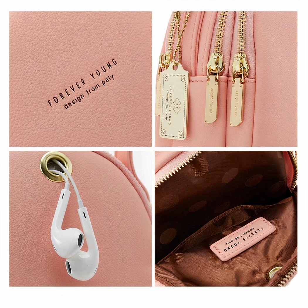 Sac à Dos Femme Petit Format Multi-fermeture – Image 11