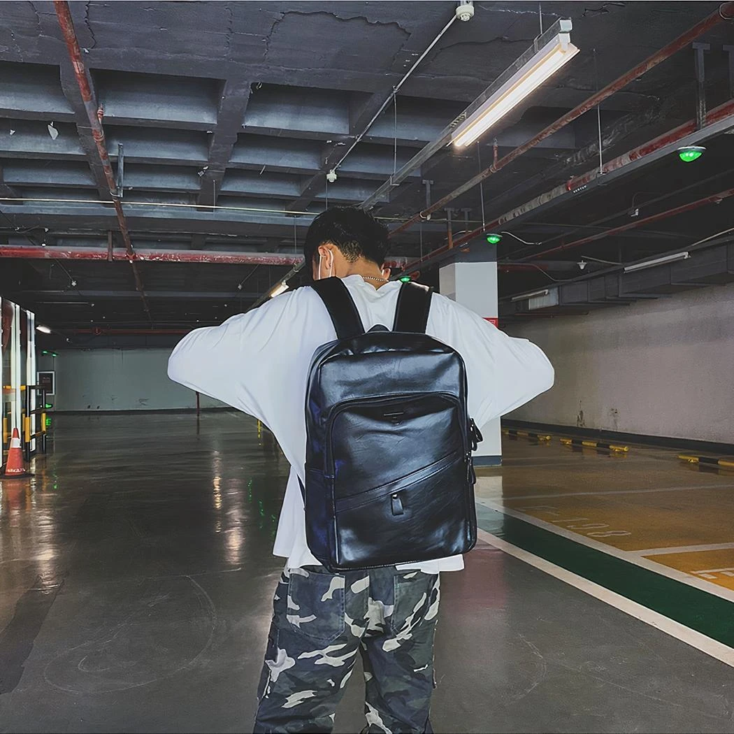 Sac à Dos D’ordinateur En Similicuir – Image 9