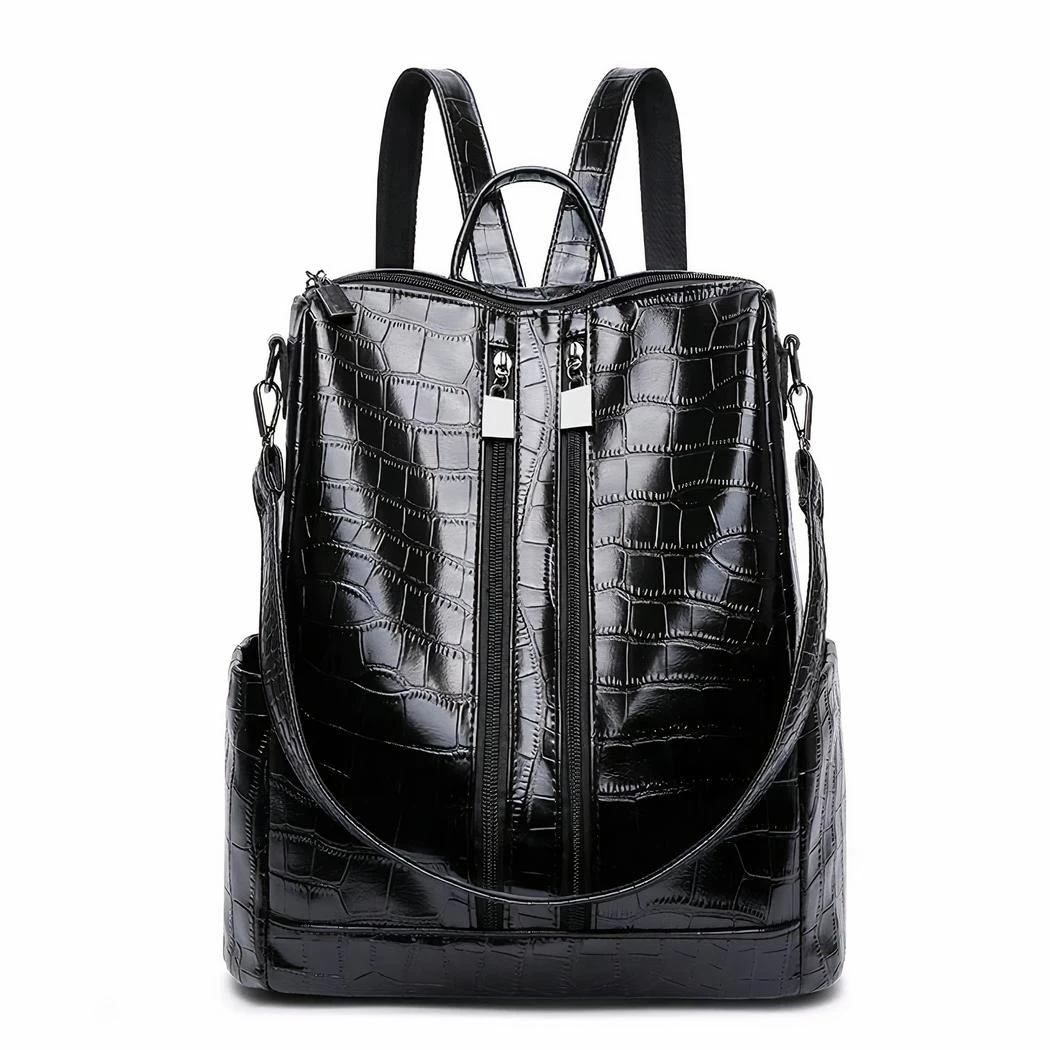 Sac à Dos Femme Multi-zip Croco – Image 4
