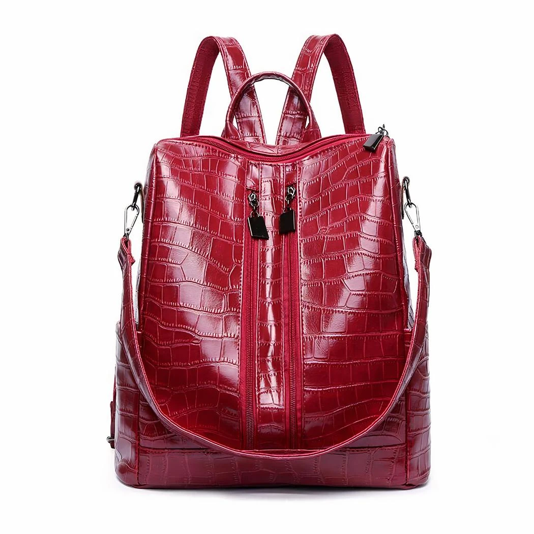 Sac à Dos Femme Multi-zip Croco – Image 3