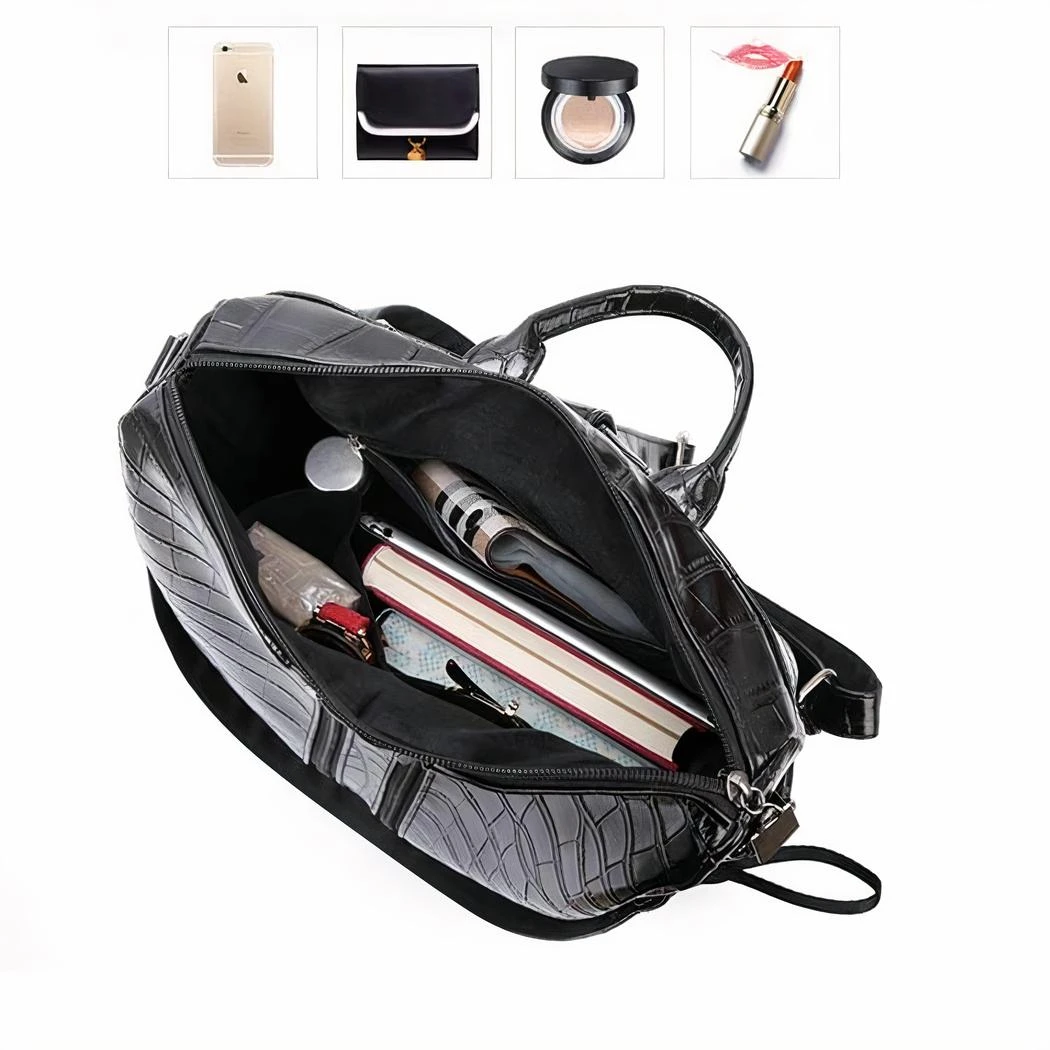 Sac à Dos Femme Multi-zip Croco – Image 9