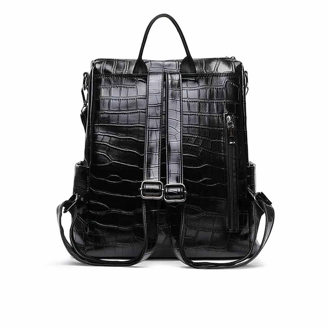 Sac à Dos Femme Multi-zip Croco – Image 7