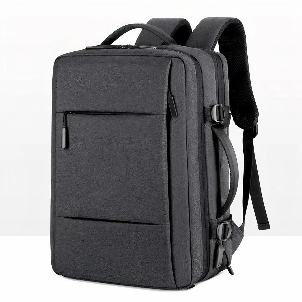 Sac à Dos Ergonomique De Voyage Uni Gris Foncé – Image 7