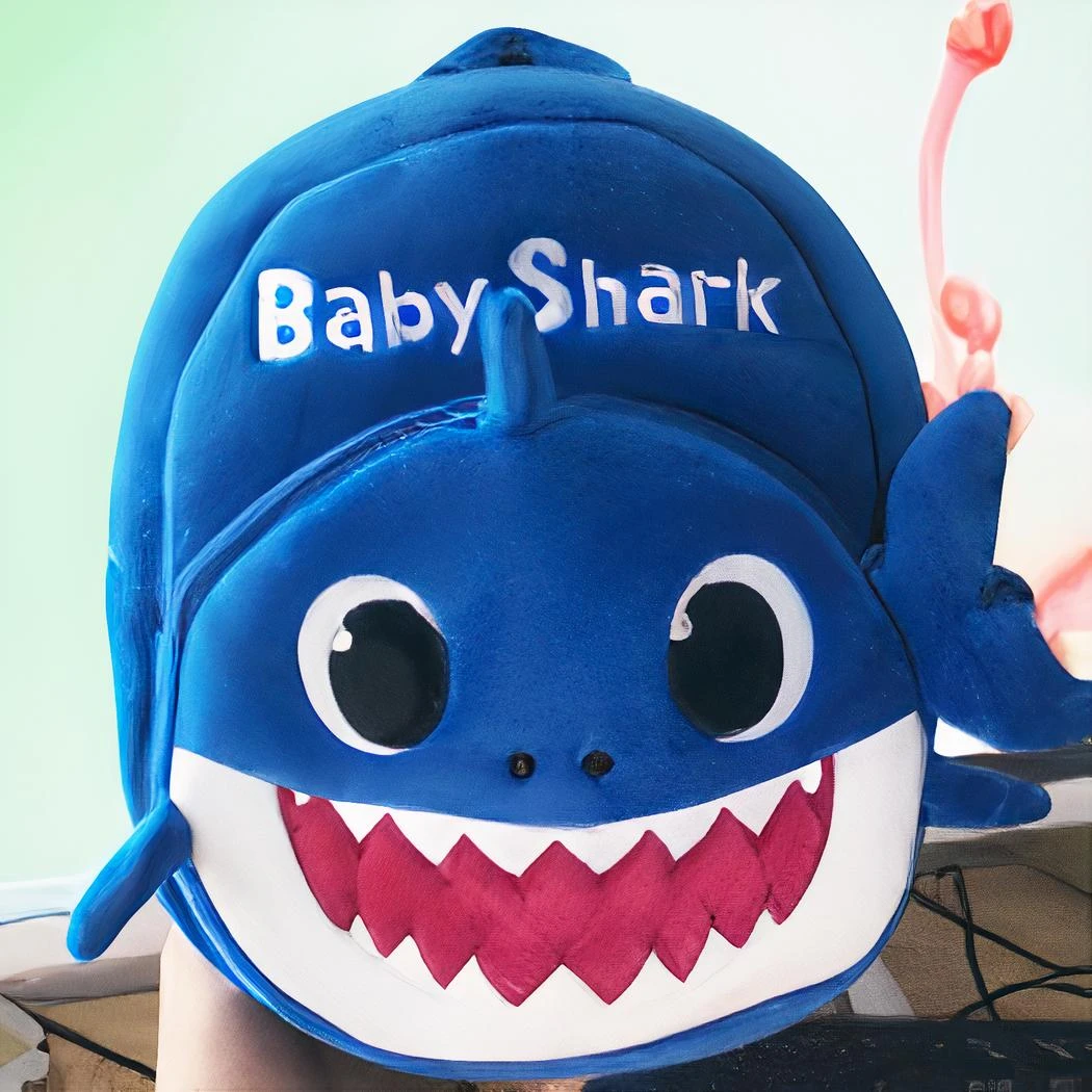 Sac à Dos Baby Shark En Peluche Pour Enfant – Image 2