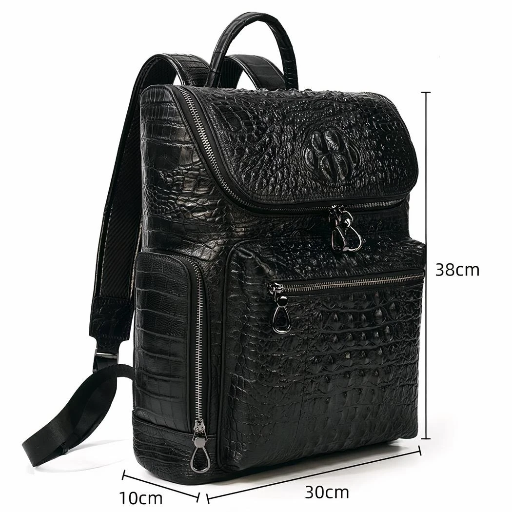 Sac à Dos En Cuir Effet Alligator – Image 6