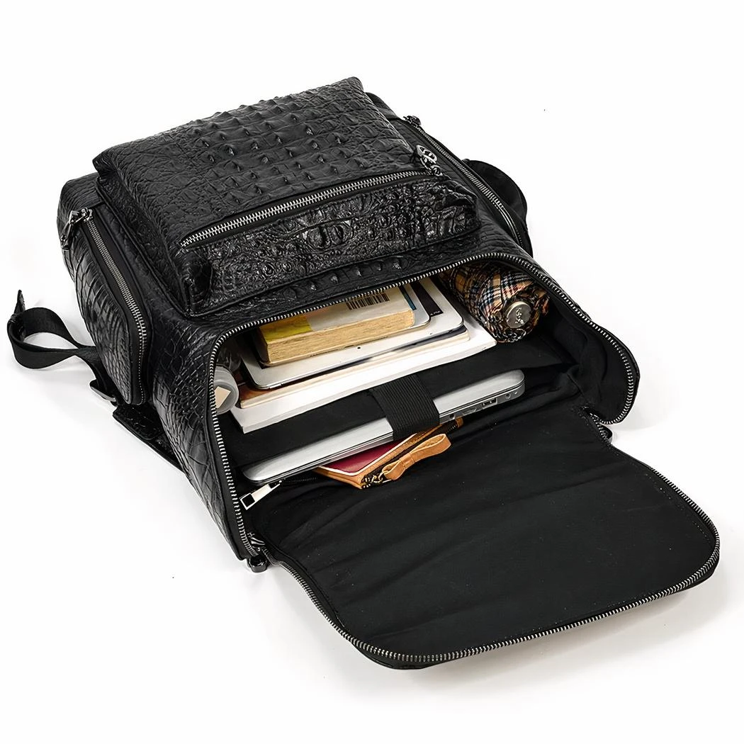 Sac à Dos En Cuir Effet Alligator – Image 9