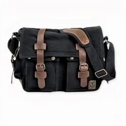 Cartable Solide En Toile Et Similicuir Pour Homme