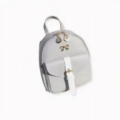 Mini Sac à Dos En Similicuir Bijoux Dorés