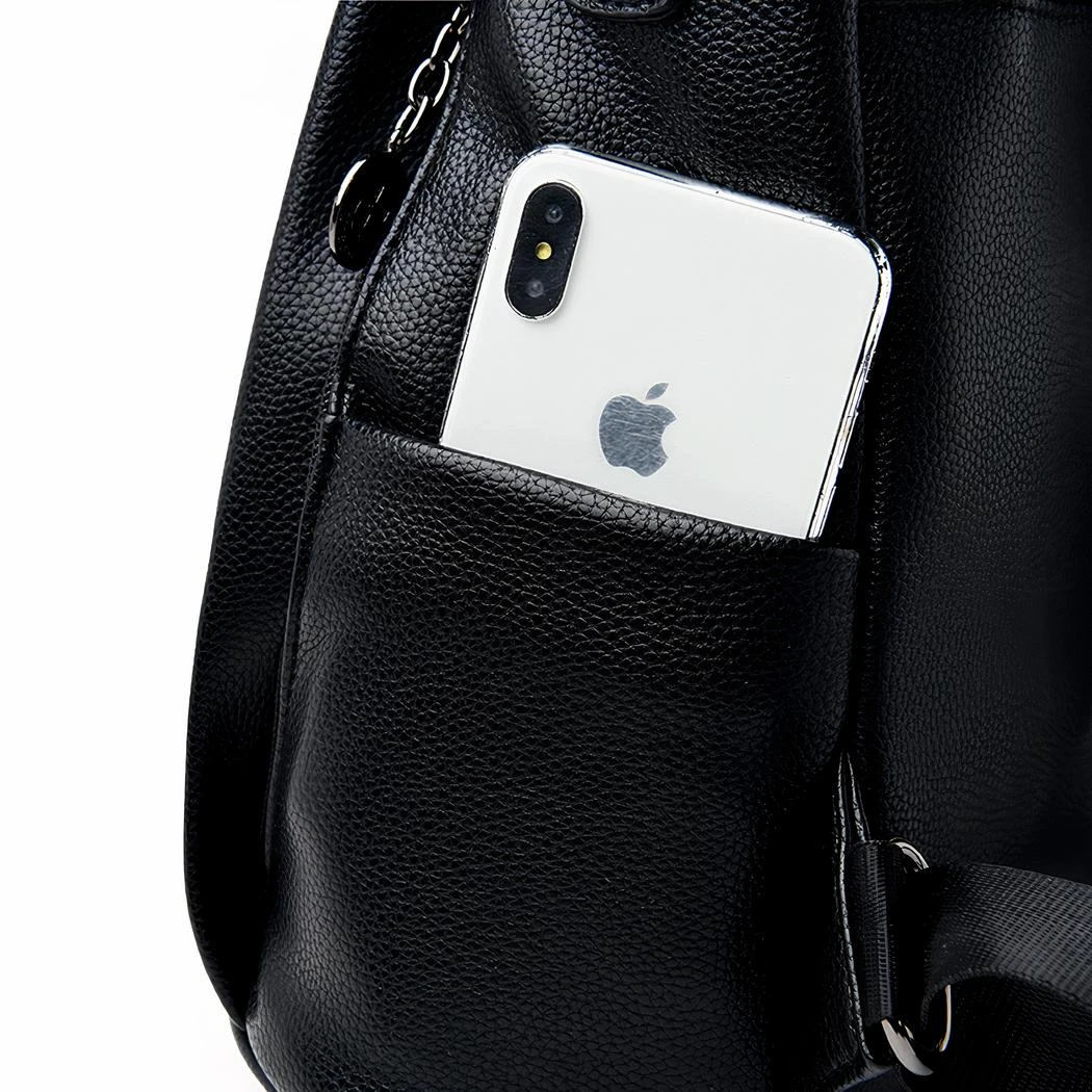 Sac à Dos D’ordinateur élégant En Cuir Végan Pour Femme – Image 8