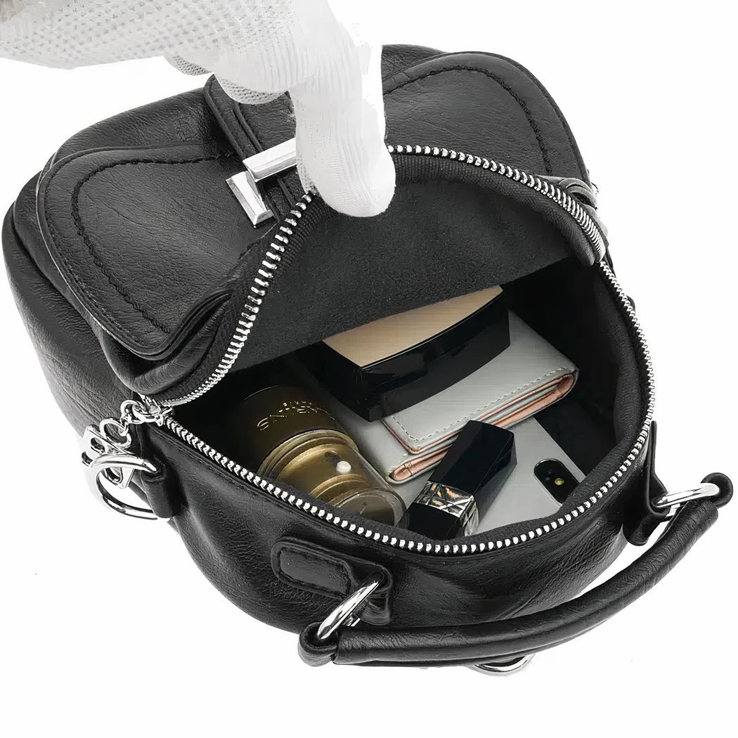 Mini Sac à Dos En Cuir Multipoche Pour Femme – Image 15