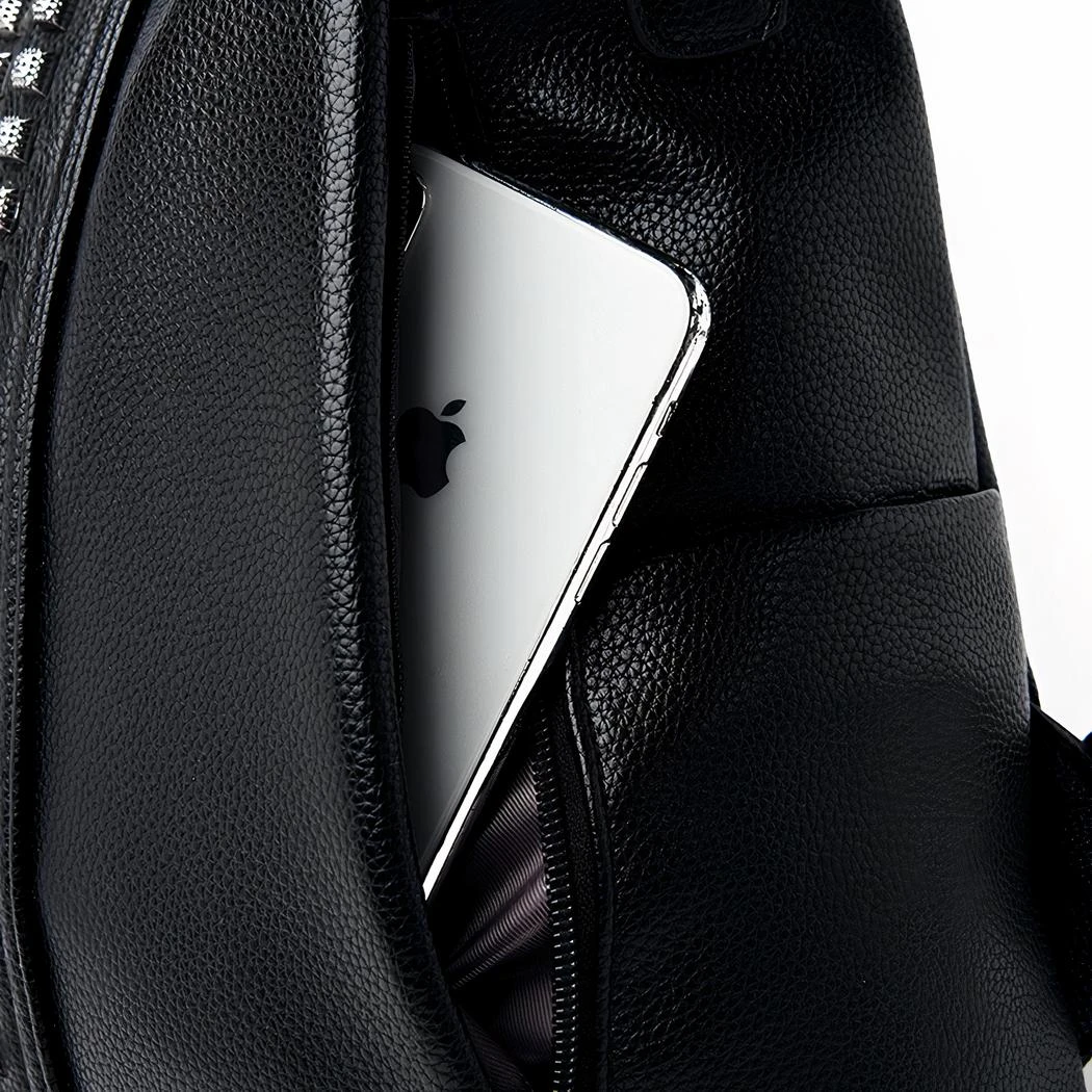 Sac à Dos D’ordinateur élégant En Cuir Végan Pour Femme – Image 7