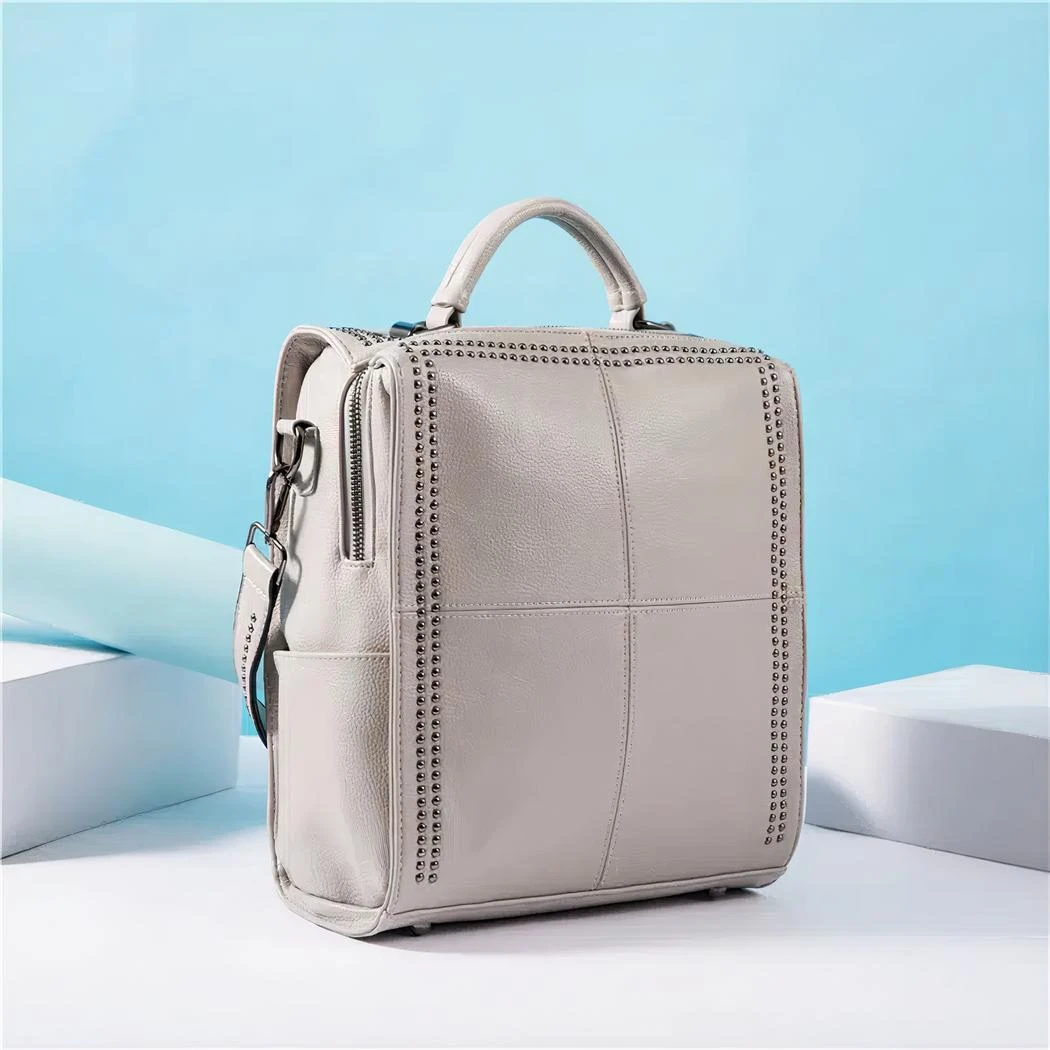 Sac à Dos Carré En Cuir De Vache – Image 19