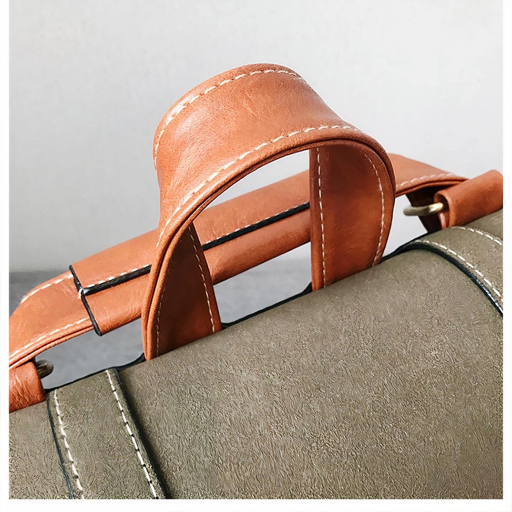 Sac à Dos Vintage Rectangulaire En Similicuir Pour Femme – Image 14