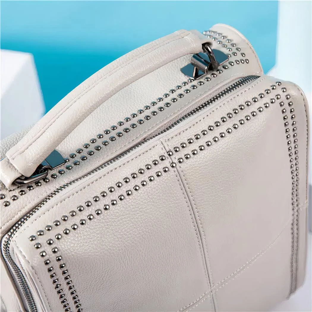 Sac à Dos Carré En Cuir De Vache – Image 13