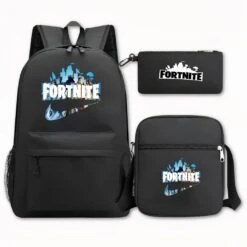 Sac à Dos Fortnite Noir Ensemble 3 Pièces