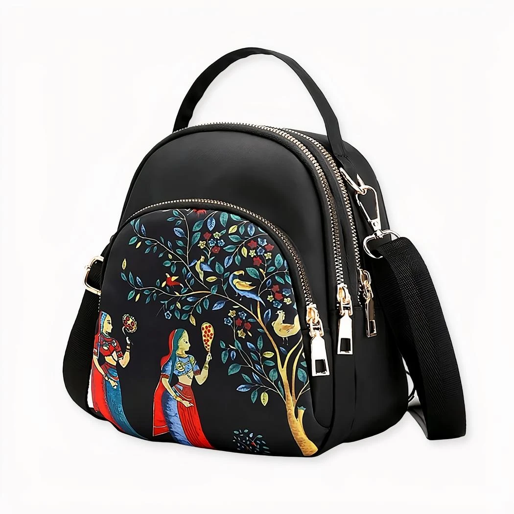 Mini Sac à Dos à Motif Arbre Pour Femme