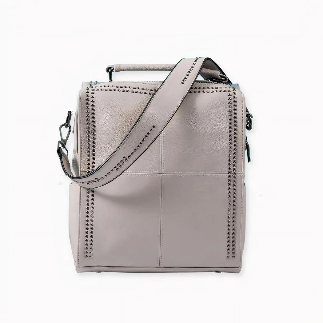 Sac à Dos Carré En Cuir De Vache