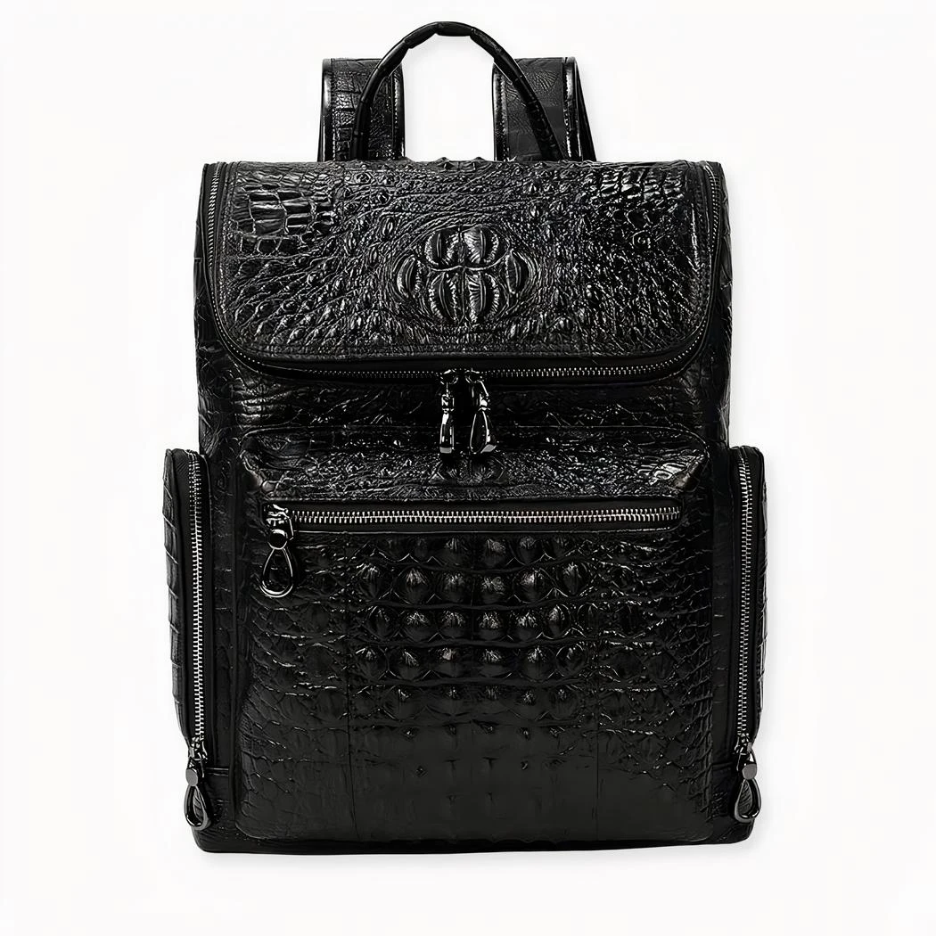 Sac à Dos En Cuir Effet Alligator