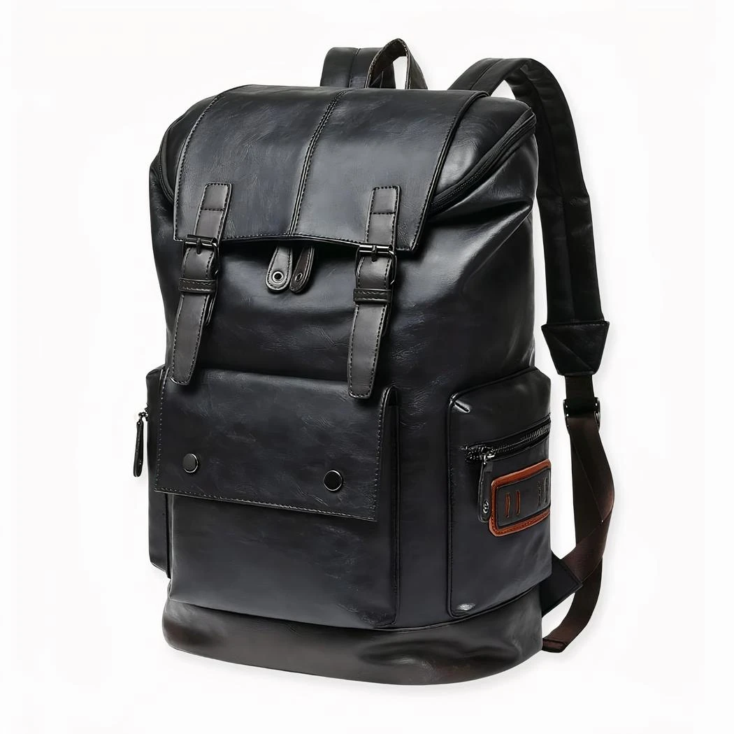 Sac à Dos Voyage Noir En Similicuir